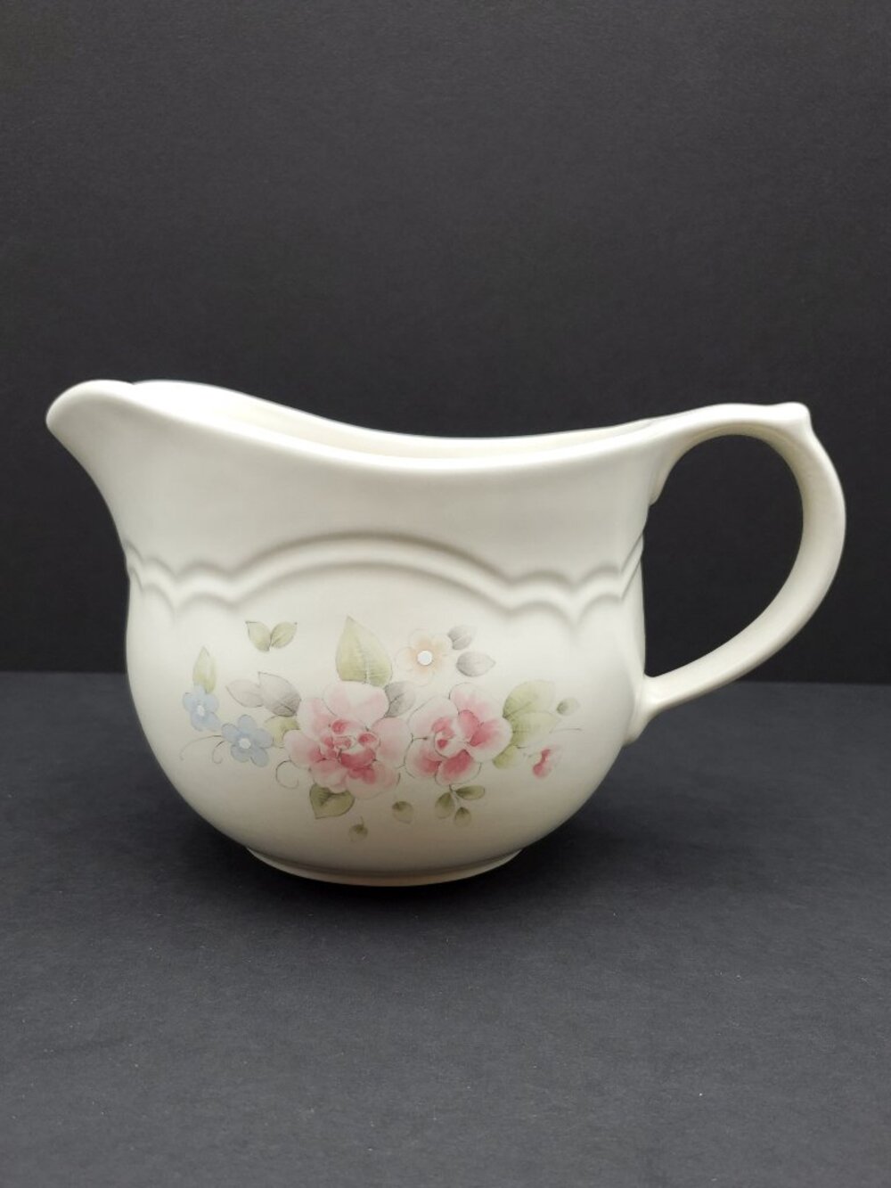 Pfaltzgraff Tea Rose Batter Bowl Oversized Floral Pitcher Sauce Server